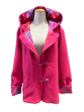 Load image into Gallery viewer, OOAK Upcycled Ladies Pink Check 100% NZ Wool Lined 100% Cotton
