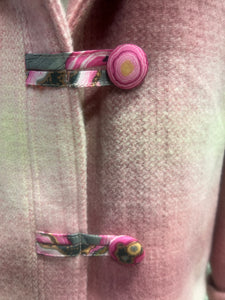 OOAK Upcycled Ladies Pink Check 100% NZ Wool Lined 100% Cotton