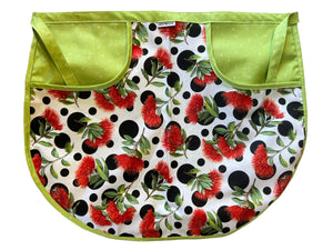 Peg Apron Pohutukawa Spot & Lime Green