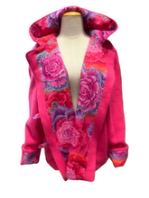 Load image into Gallery viewer, OOAK Upcycled Ladies Pink Check 100% NZ Wool Lined 100% Cotton
