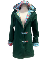 Load image into Gallery viewer, OOAK Ladies New Wool Green Coat 100% Lined 100% Cotton - MADE TO ORDER
