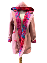 Load image into Gallery viewer, OOAK Ladies Upcycled 100% Wool Pale Pink Coat Lined 100% Cotton - Size 14
