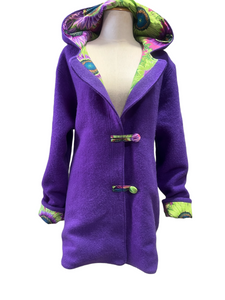 OOAK Upcycled Ladies Purple 100% NZ Wool Lined 100% Cotton Order