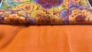 OOAK Upcycled Ladies Orange 100% NZ Wool Lined 100% Cotton