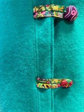 Load image into Gallery viewer, OOAK Ladies Upcycled 100% Wool Turquoise Coat Lined 100% Cotton - MADE TO ORDER
