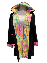 Load image into Gallery viewer, OOAK Ladies New 100% Wool Black Coat Lined 100% Cotton - MADE TO ORDER
