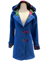 Load image into Gallery viewer, OOAK Ladies New 100% Wool Blue Coat Lined 100% Cotton - MADE TO ORDER
