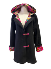 Load image into Gallery viewer, Ladies New 100% Wool Black Coat Lined 100% Cotton - MADE TO ORDER
