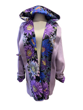 Load image into Gallery viewer, OOAK Ladies Upcycled 100% Wool Lavender Coat Lined 100% Cotton - MADE TO ORDER
